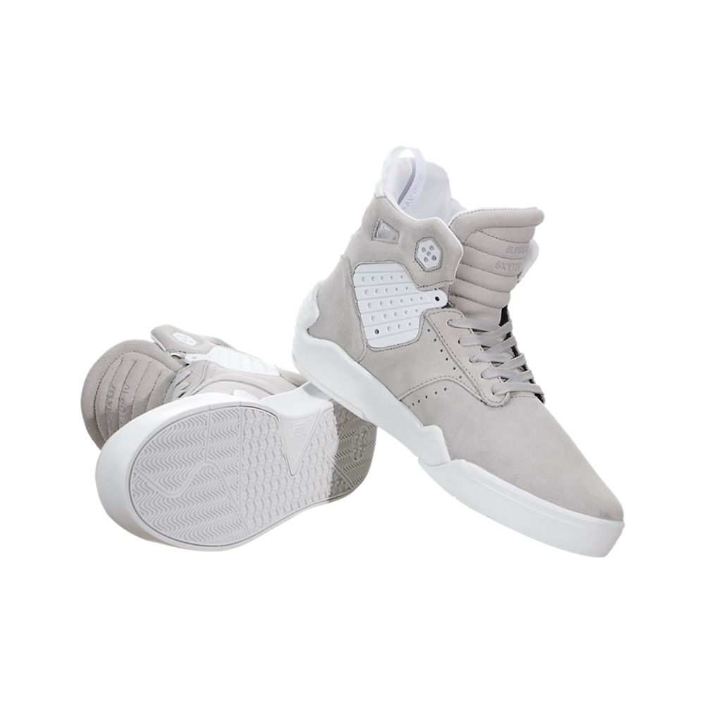 Baskets Montantes Supra SkyTop IV Grise Light Grey/Off White Homme | QHT-37646512